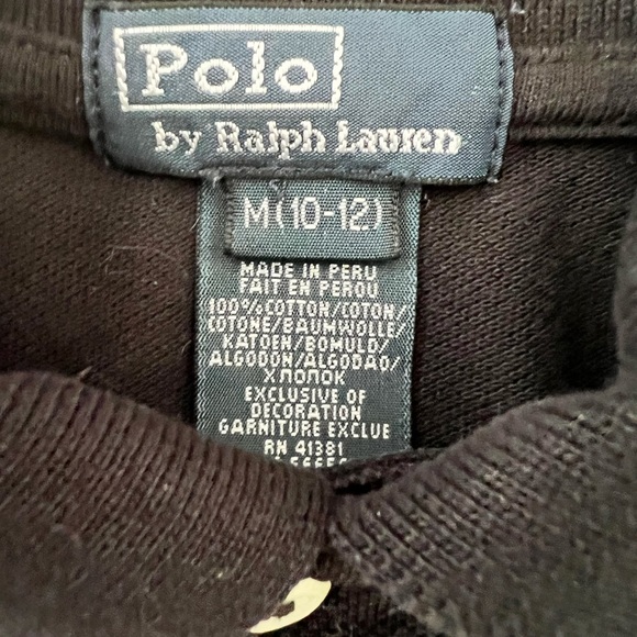 Black Ralph Lauren Polo shirt with gold large pint embroidered logo - Picture 4 of 4